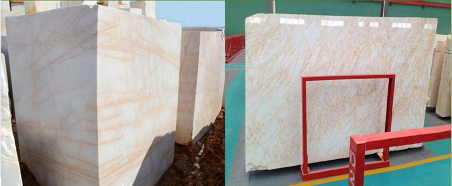 Golden Spider marble blocks and slabs