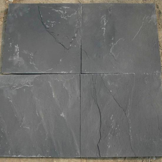 black slate natural split tiles