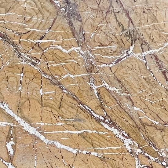 polished indian brown rainforest marble slab