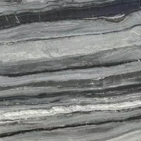 18mm River Grey Marble China Polished Slabs for Kitchen and Bathroom Countertops