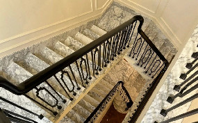 Proyecto de escalera de mármol Arabescato