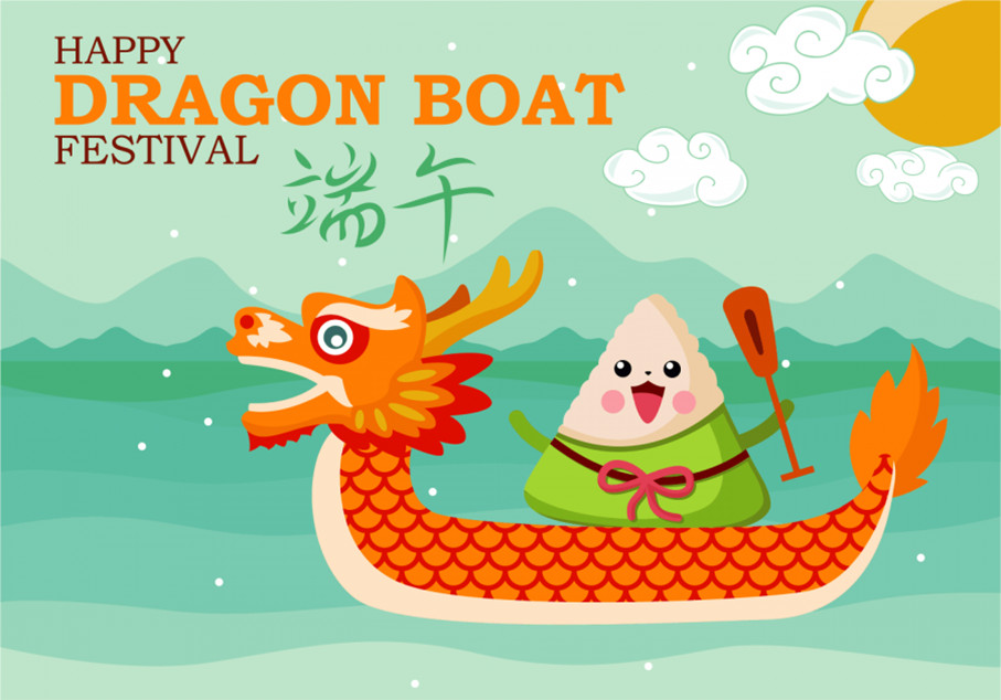 arreglos festivos del festival del bote del dragón.
